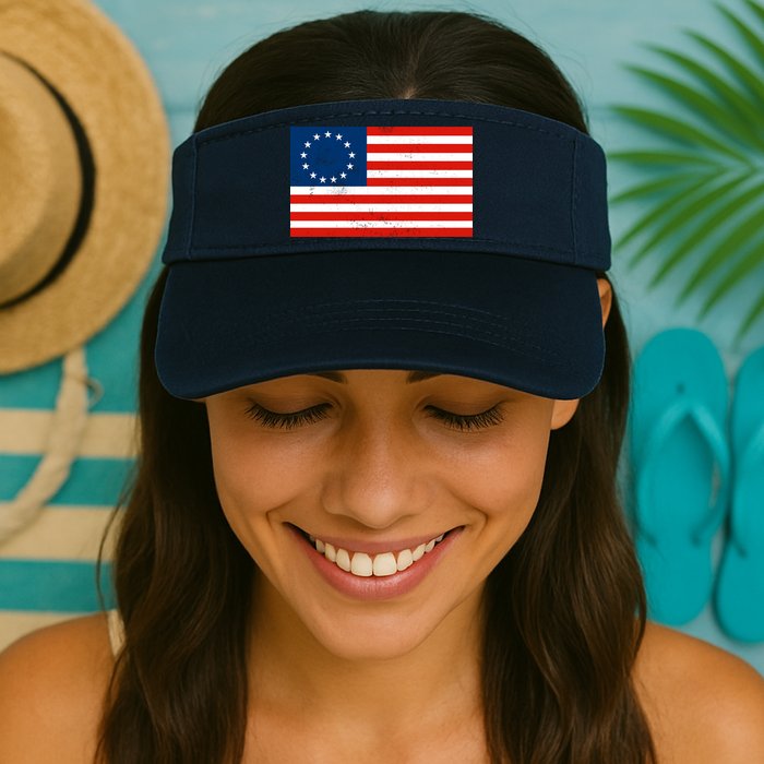 Classic Betsy Ross Flag Distressed  Visor
