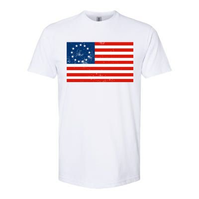 Classic Betsy Ross Flag Distressed  Softstyle CVC T-Shirt