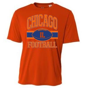 Classic Chicago IL Football Fan Logo Cooling Performance Crew T-Shirt