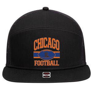 Classic Chicago IL Football Fan Logo 7 Panel Mesh Trucker Snapback Hat