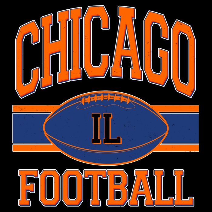 Classic Chicago IL Football Fan Logo 16 in Basic Backpack