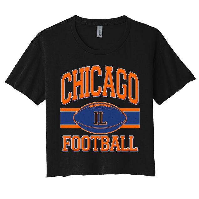 Classic Chicago IL Football Fan Logo Crop Top