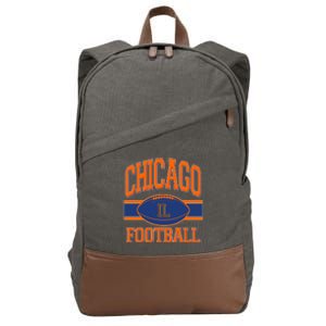 Classic Chicago IL Football Fan Logo Cotton Canvas Backpack