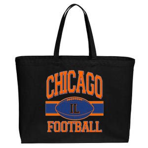 Classic Chicago IL Football Fan Logo Cotton Canvas Jumbo Tote