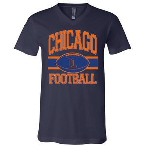 Classic Chicago IL Football Fan Logo V-Neck T-Shirt