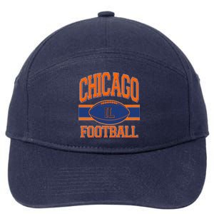 Classic Chicago IL Football Fan Logo 7-Panel Snapback Hat