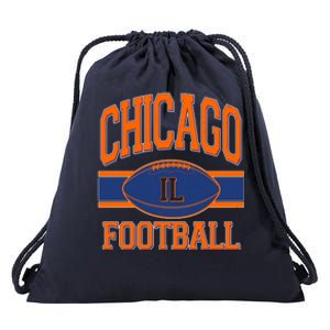 Classic Chicago IL Football Fan Logo Drawstring Bag