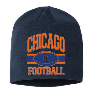 Classic Chicago IL Football Fan Logo Sustainable Beanie