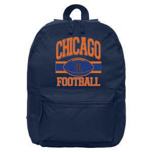 Classic Chicago IL Football Fan Logo 16 in Basic Backpack