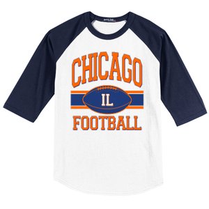 Classic Chicago IL Football Fan Logo Baseball Sleeve Shirt