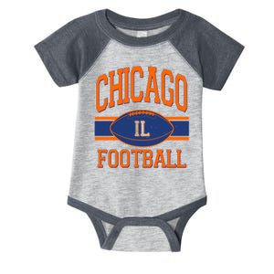 Classic Chicago IL Football Fan Logo Infant Baby Jersey Bodysuit