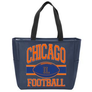 Classic Chicago IL Football Fan Logo Zip Tote Bag