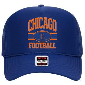 Classic Chicago IL Football Fan Logo High Crown Mesh Back Trucker Hat