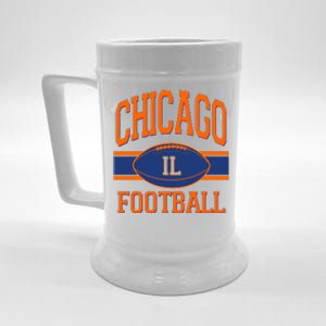 Classic Chicago IL Football Fan Logo Beer Stein