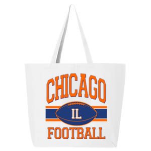 Classic Chicago IL Football Fan Logo 25L Jumbo Tote