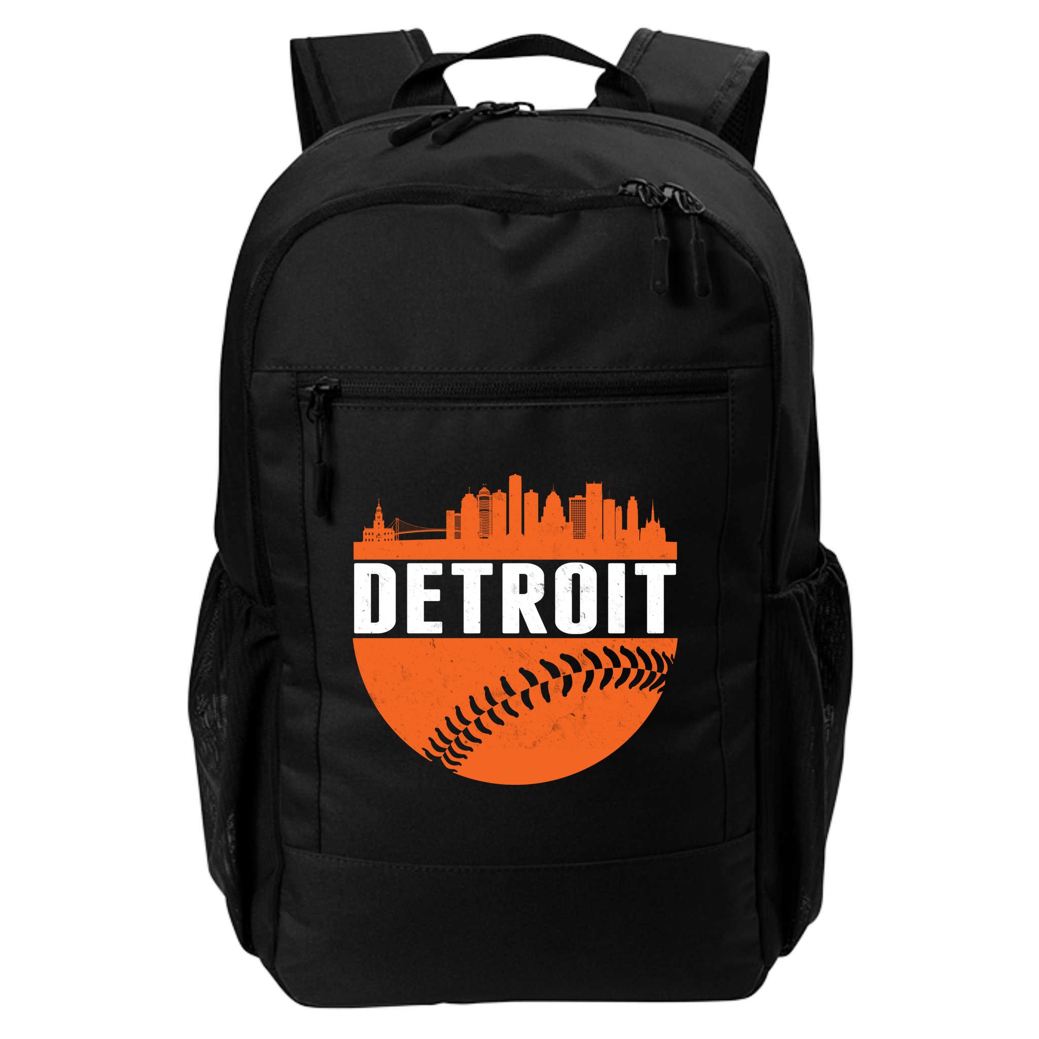 Classic Detroit Skyline Baseball  Backpack