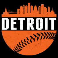 Classic Detroit Skyline Baseball  Backpack