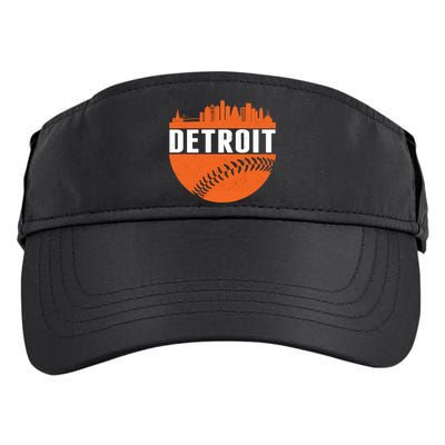 Classic Detroit Skyline Baseball  Adult Drive Performance Visor