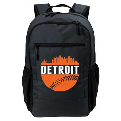 Classic Detroit Skyline Baseball  Daily Commute Backpack