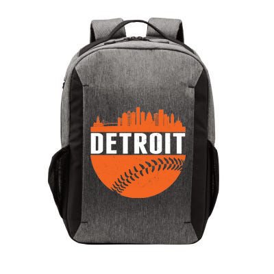 Classic Detroit Skyline Baseball  Vector Backpack