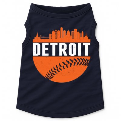 Classic Detroit Skyline Baseball  Doggie Tank