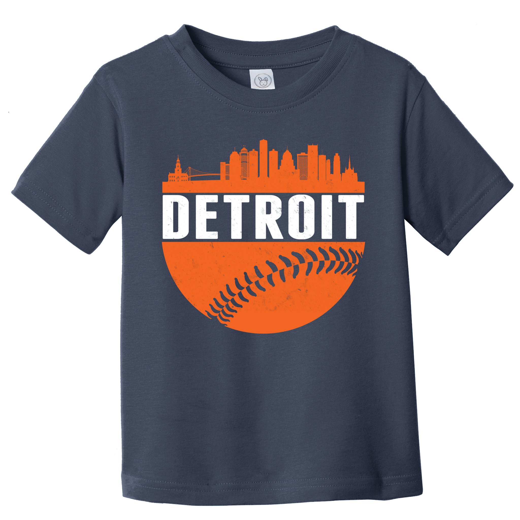 Classic Detroit Skyline Baseball  Toddler T-Shirt