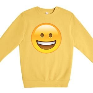 Classic Emoji Smiley Face Premium Crewneck Sweatshirt