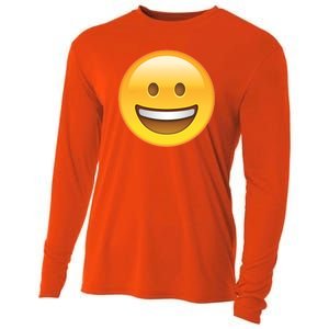 Classic Emoji Smiley Face Cooling Performance Long Sleeve Crew