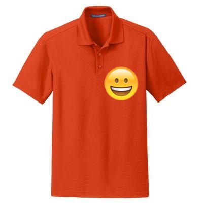 Classic Emoji Smiley Face Dry Zone Grid Polo