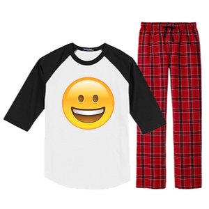 Classic Emoji Smiley Face Raglan Sleeve Pajama Set