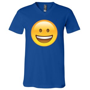 Classic Emoji Smiley Face V-Neck T-Shirt