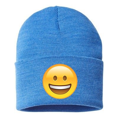 Classic Emoji Smiley Face Sustainable Knit Beanie