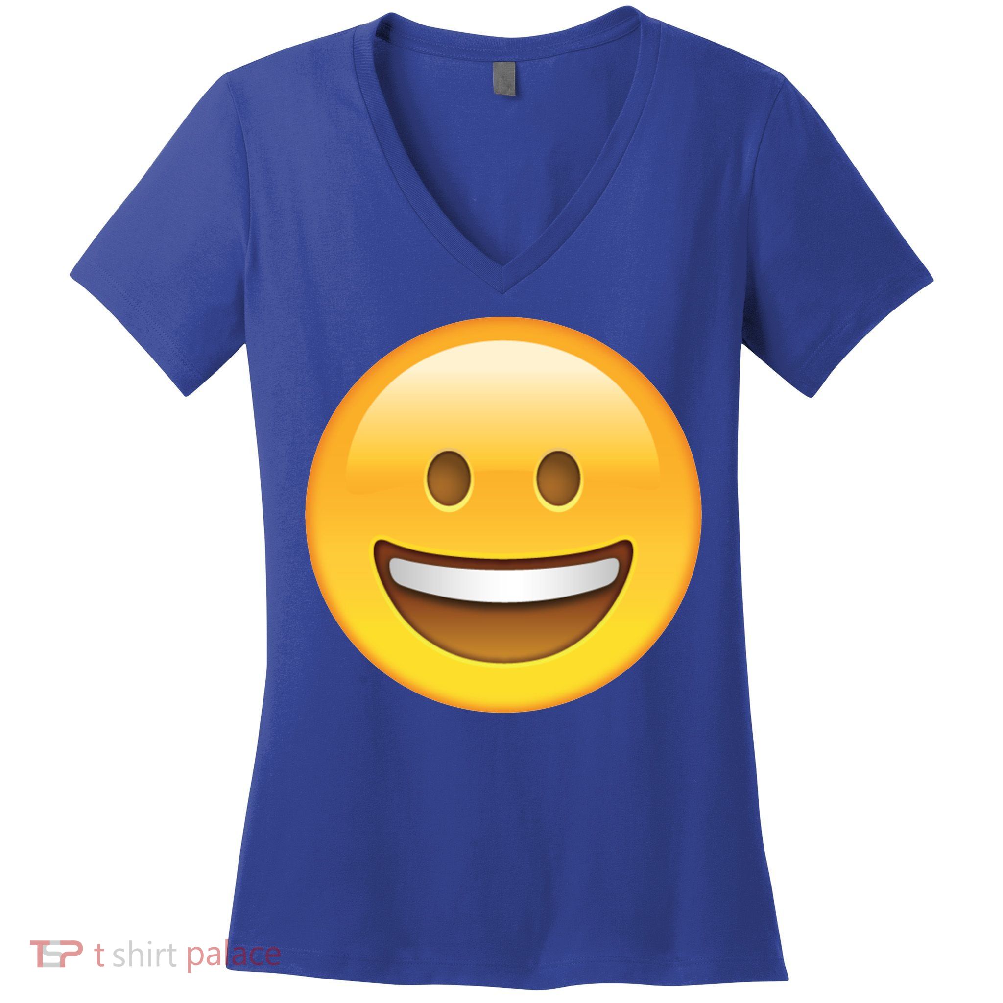 Classic Emoji Smiley Face Women's V-Neck T-Shirt