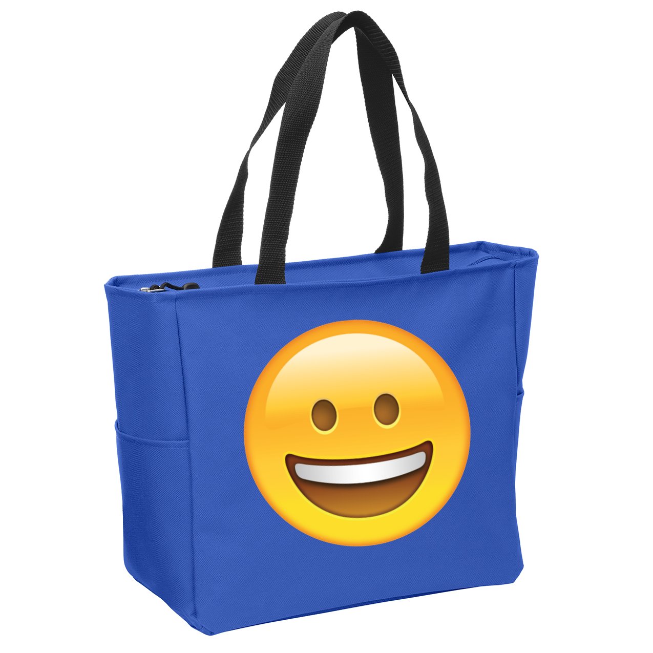 Classic Emoji Smiley Face Zip Tote Bag