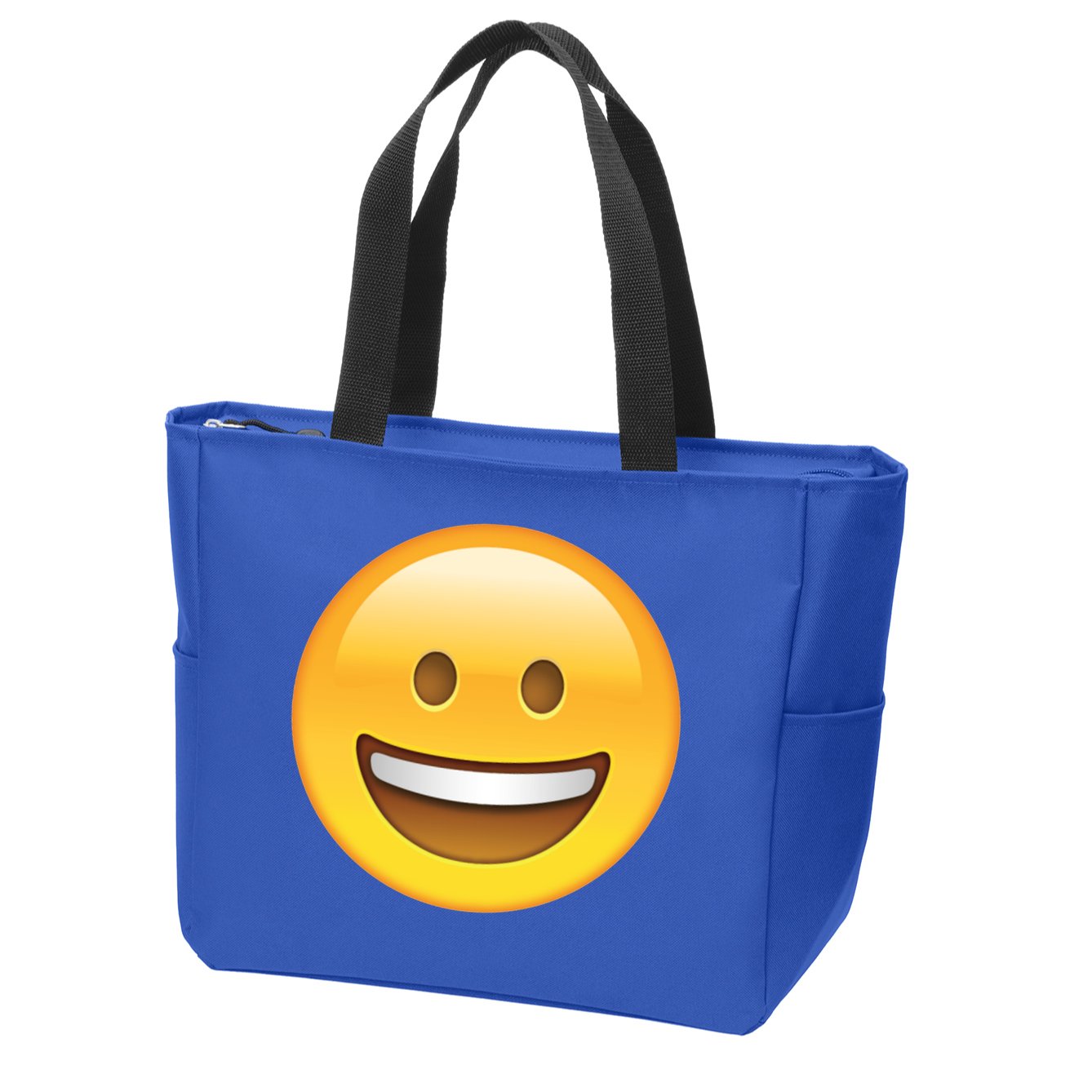 Classic Emoji Smiley Face Zip Tote Bag