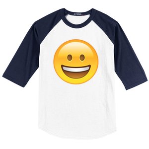 Classic Emoji Smiley Face Baseball Sleeve Shirt