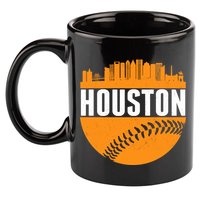 Classic Houston Skyline Baseball  11oz C Handle Ceramic Mug