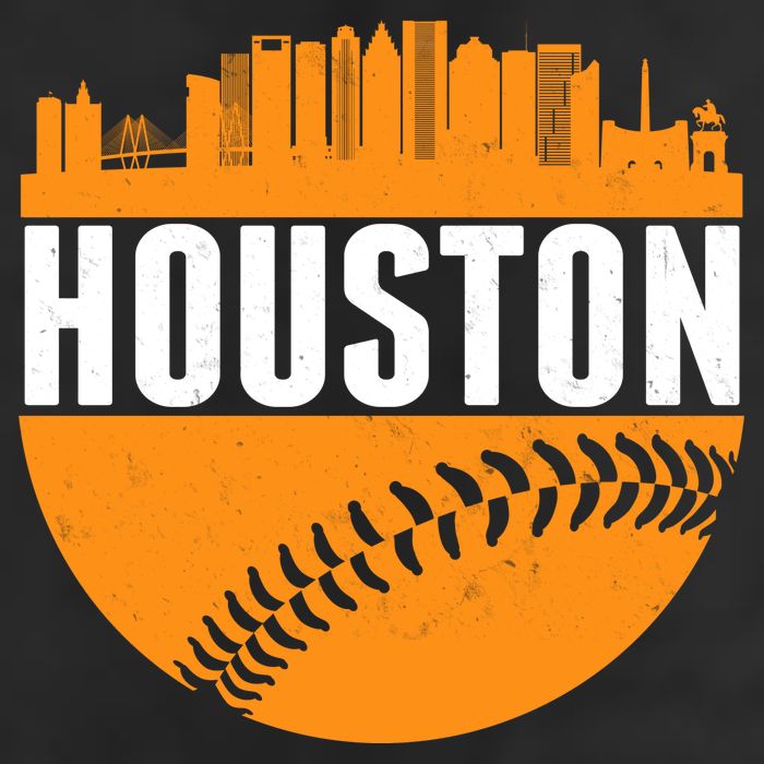 Classic Houston Skyline Baseball  11oz C Handle Ceramic Mug