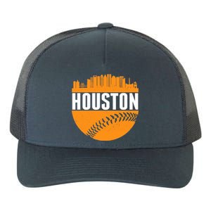 Classic Houston Skyline Baseball  Yupoong Adult 5-Panel Trucker Hat