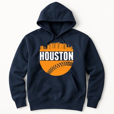 Classic Houston Skyline Baseball  Hoodie