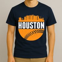 Classic Houston Skyline Baseball  T-Shirt
