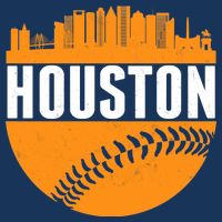 Classic Houston Skyline Baseball  T-Shirt