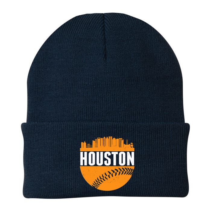 Classic Houston Skyline Baseball  Beanie