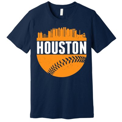 Classic Houston Skyline Baseball  Premium T-Shirt