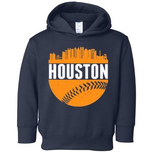 Classic Houston Skyline Baseball  Toddler Hoodie