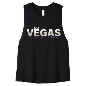 Classic Las Vegas Since 1905 Women's Racerback Cropped Tank