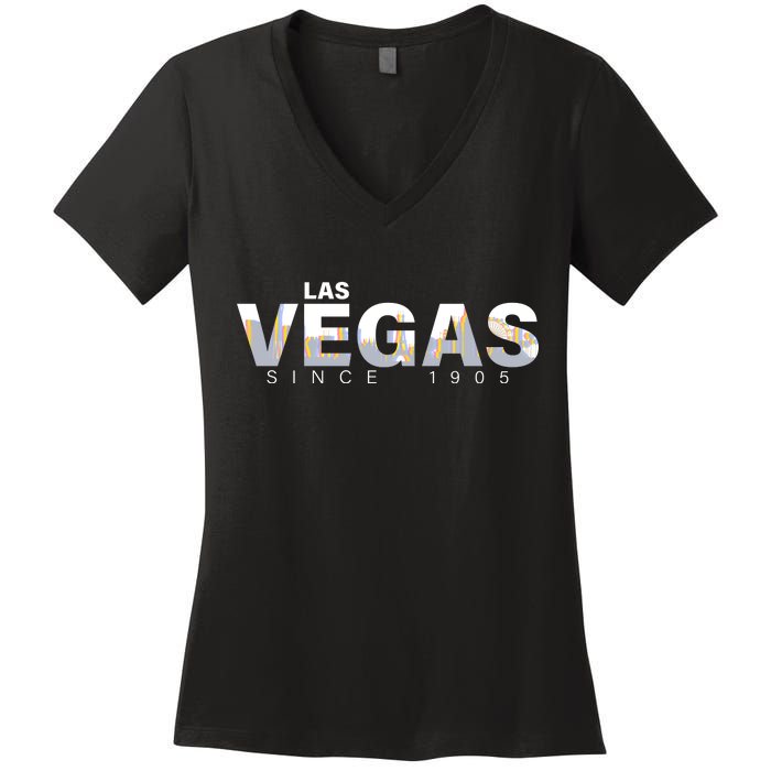 Classic Las Vegas Since 1905 Women's V-Neck T-Shirt