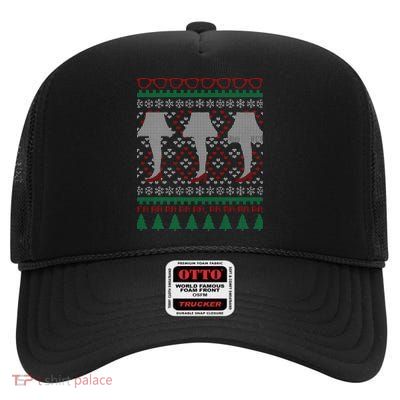 Classic Leg Lamp Funny Ugly Christmas High Crown Mesh Back Trucker Hat