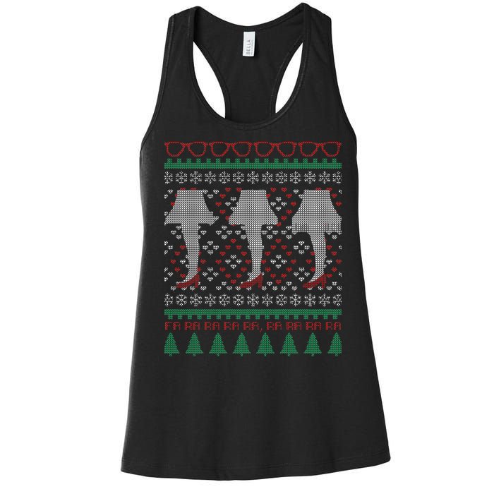 Classic Leg Lamp Funny Ugly Christmas Women's Racerback Tank