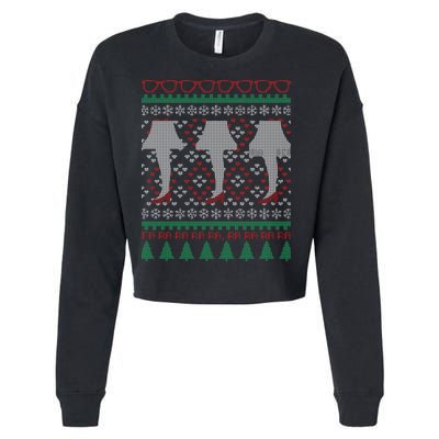 Classic Leg Lamp Funny Ugly Christmas Cropped Pullover Crew